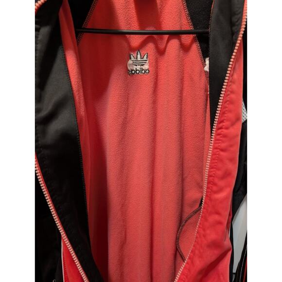 Adidas Jacket Vintage Retro Red Tracksuit Top Oldschool Training Jacket Womens L - Picture 3 of 10